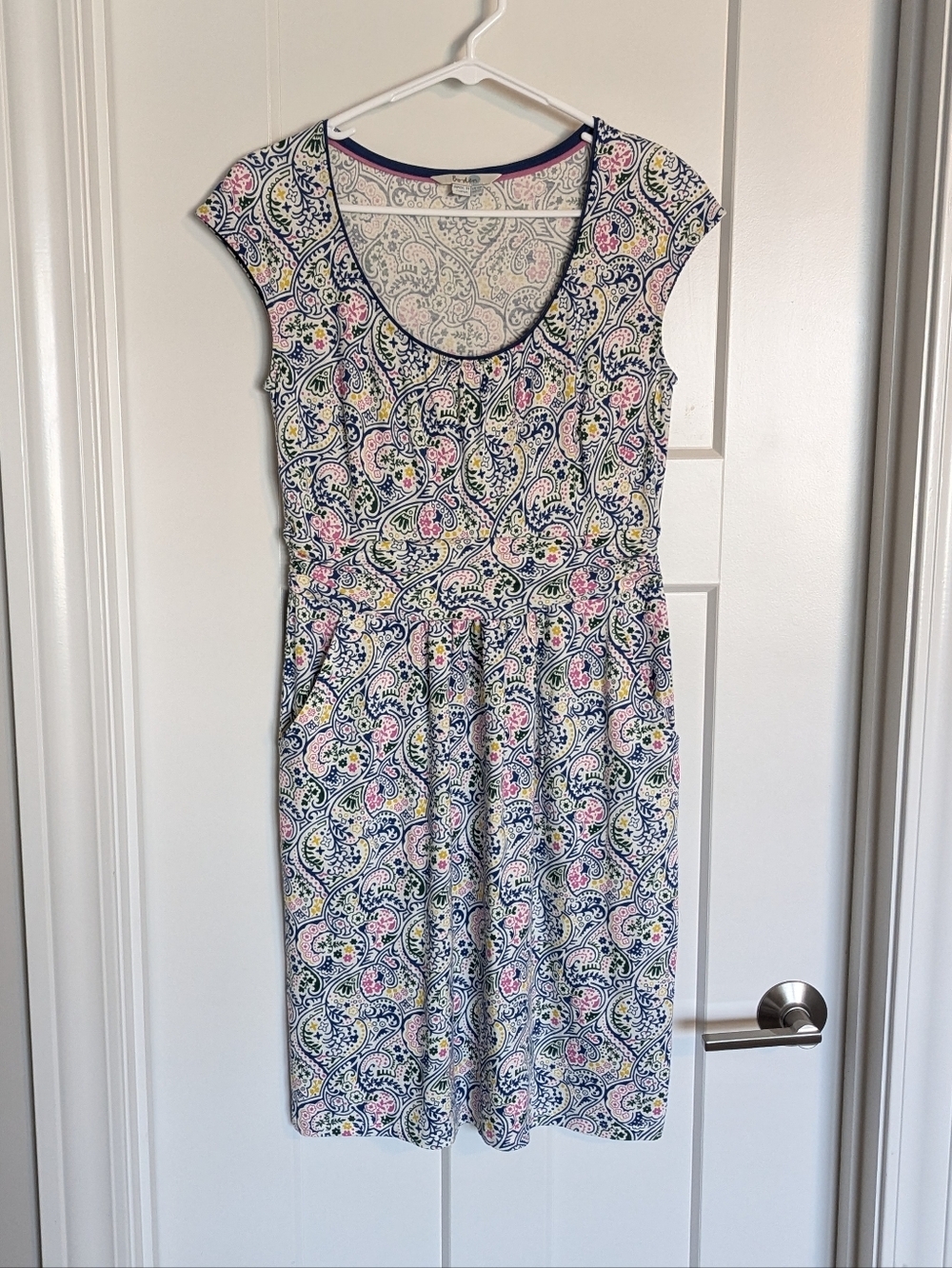 Boden Margot Capped Sleeve Colorful Paisley Printed Dress sz 6P